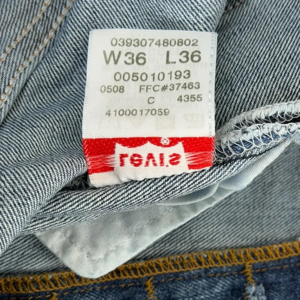 Levi's 501 Jeans Mens 36x36 Blue Button Fly Straight Leg Denim‎ Haiti NWOT